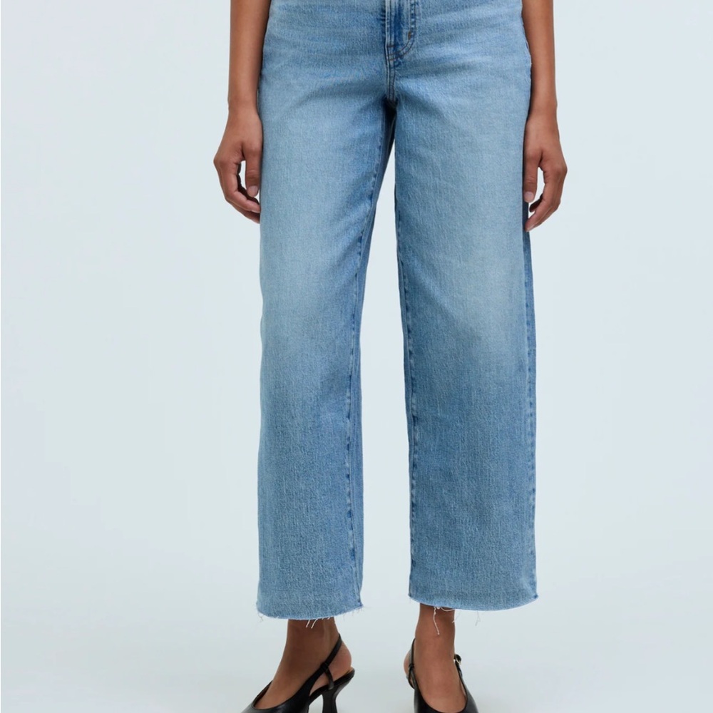 Madewell Blue Straight Leg Jeans High-Waisted